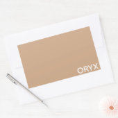 Oryx brown beige kleurnaam rechthoekige sticker (Envelop)