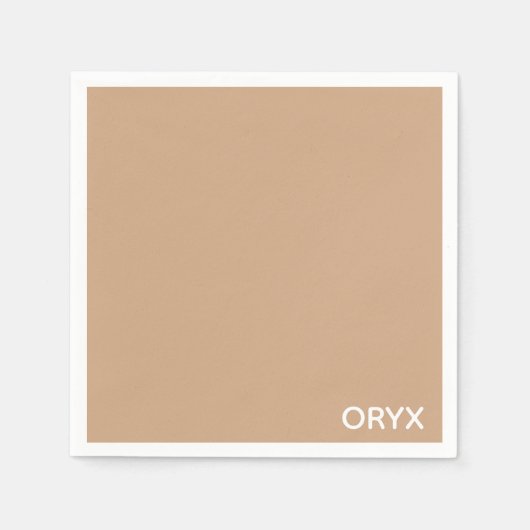 Oryx brown beige kleurnaam servet (Voorkant)