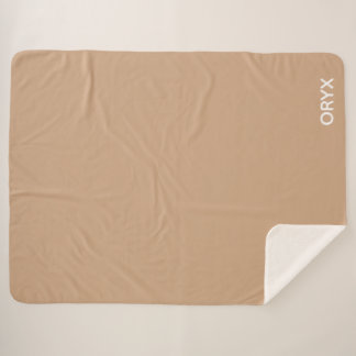 Oryx brown beige kleurnaam sherpa deken