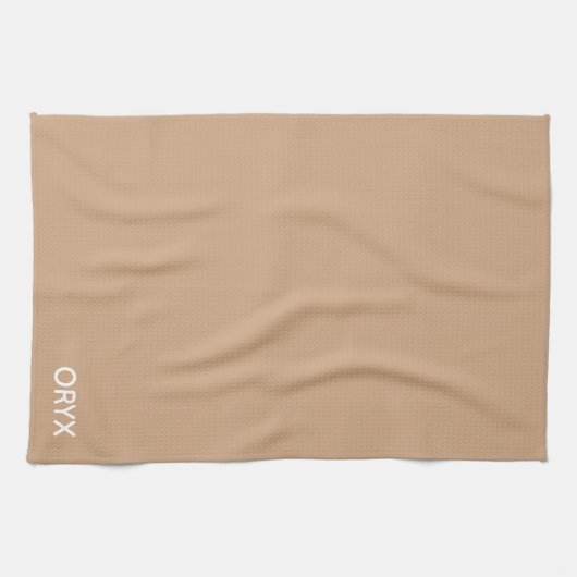 Oryx brown beige kleurnaam theedoek (Horizontaal)