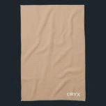 Oryx brown beige kleurnaam theedoek<br><div class="desc">Oryx brown beige kleurnaam</div>