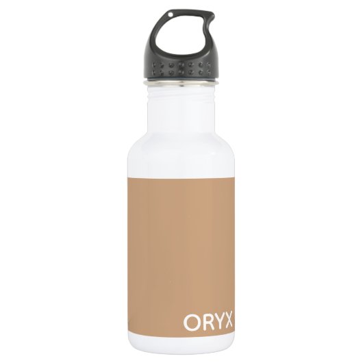 Oryx brown beige kleurnaam waterfles (Voorkant)
