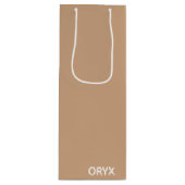 Oryx brown beige kleurnaam wijn cadeautas (Voorkant)