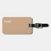 Oryx bruin beige kleur naam bagagelabel (Voorkant horizontaal)