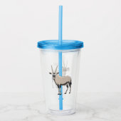 Oryx cartoon illustratie acryl drinkbeker (Voorkant)