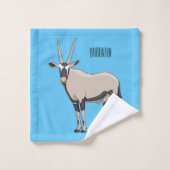 Oryx cartoon illustratie bad handdoek (Wasdoekje)