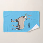 Oryx cartoon illustratie bad handdoek (Handdoek)