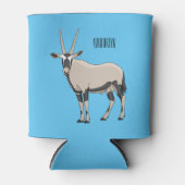 Oryx cartoon illustratie blikjeskoeler (Voorkant)