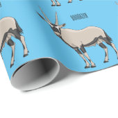 Oryx cartoon illustratie cadeaupapier (Rol Hoek)