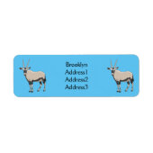 Oryx cartoon illustratie etiket (Voorkant)