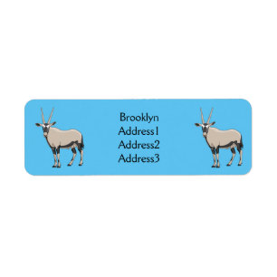 Oryx cartoon illustratie etiket