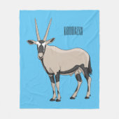 Oryx cartoon illustratie fleece deken (Voorkant)