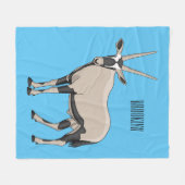 Oryx cartoon illustratie fleece deken (Voorkant (Horizontaal))