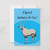 Oryx cartoon illustratie kaart (Achterkant)