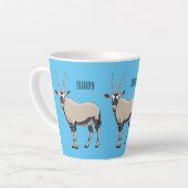 Oryx cartoon illustratie latte mok (Linkerhoek)