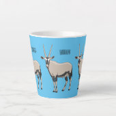 Oryx cartoon illustratie latte mok (Voorkant)