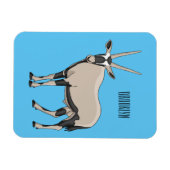 Oryx cartoon illustratie magneet (Horizontaal)
