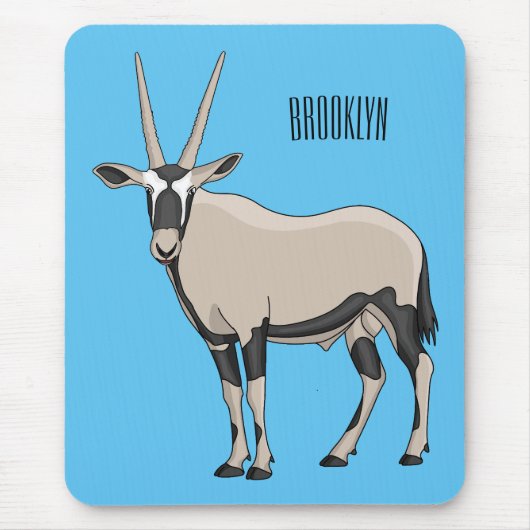 Oryx cartoon illustratie muismat (Voorkant)