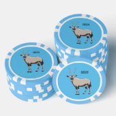 Oryx cartoon illustratie poker chips (Opstapeling)