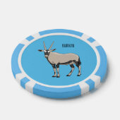 Oryx cartoon illustratie poker chips (Enkel)