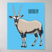 Oryx cartoon illustratie poster (Voorkant)