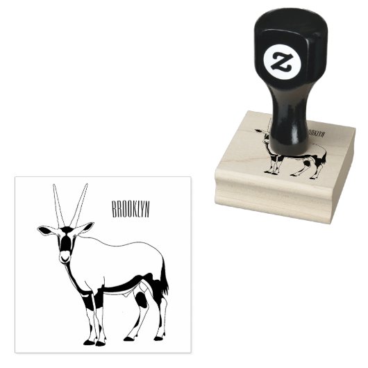 Oryx cartoon illustratie rubberstempel (Gestempeld)