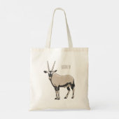 Oryx cartoon illustratie tote bag (Achterkant)