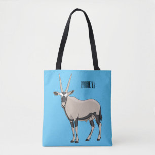 Oryx cartoon illustratie tote bag