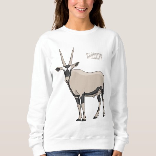 Oryx cartoon illustratie trui (Voorkant)