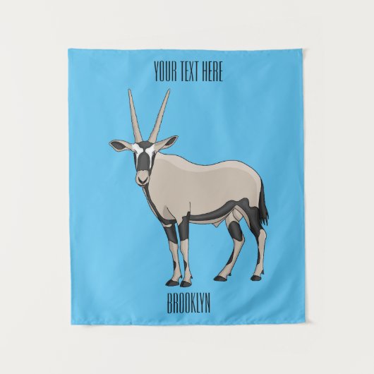 Oryx cartoon illustratie wandkleed (Voorkant)