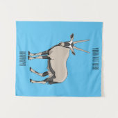 Oryx cartoon illustratie wandkleed (Voorkant (horizontaal))