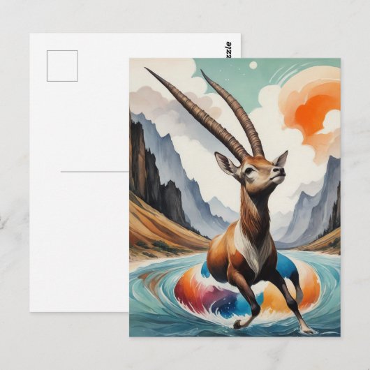 Oryx geniet van Float Trip Briefkaart (Voorkant / Achterkant)