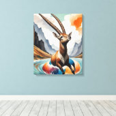 Oryx geniet van Float Trip Canvas Afdruk (Insitu (Houten vloer))