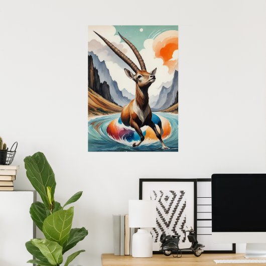 Oryx geniet van Float Trip Poster (Thuiskantoor)