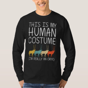 Oryx Halloween Human Costume Antelope Animal Easy T-shirt