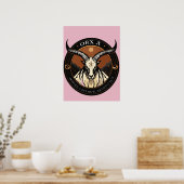 Oryx Logo – Elegante Antilope Silhouet Poster (Keuken)