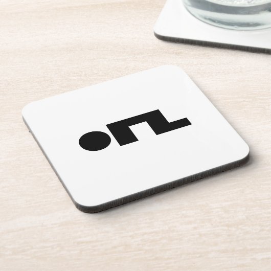 ORZ Emoticon Kaomoji Emoji Bier Onderzetter (Linkerzijde)