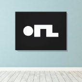 ORZ Emoticon Kaomoji Emoji Canvas Afdruk (Insitu (Houten vloer))