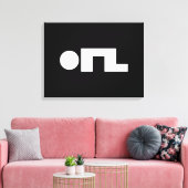 ORZ Emoticon Kaomoji Emoji Canvas Afdruk (Insitu (Woonkamer))