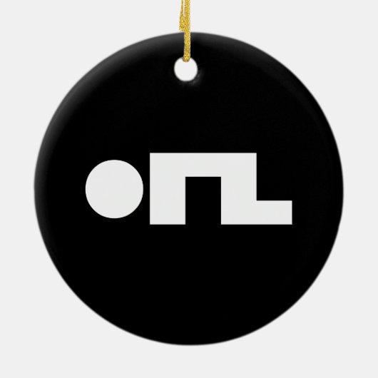 ORZ Emoticon Kaomoji Emoji Keramisch Ornament (Achterkant)