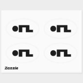 ORZ Emoticon Kaomoji Emoji Ovale Sticker (Vel)