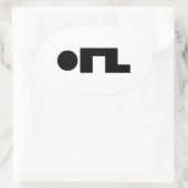 ORZ Emoticon Kaomoji Emoji Ovale Sticker (Tas)