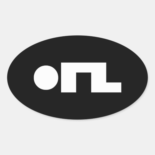 ORZ Emoticon Kaomoji Emoji Ovale Sticker (Voorkant)