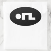 ORZ Emoticon Kaomoji Emoji Ovale Sticker (Tas)