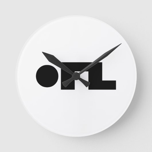 ORZ Emoticon Kaomoji Emoji Ronde Klok (Voorkant)