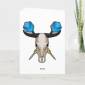 Os aan Darts met Pijl Kaart (Achterkant)