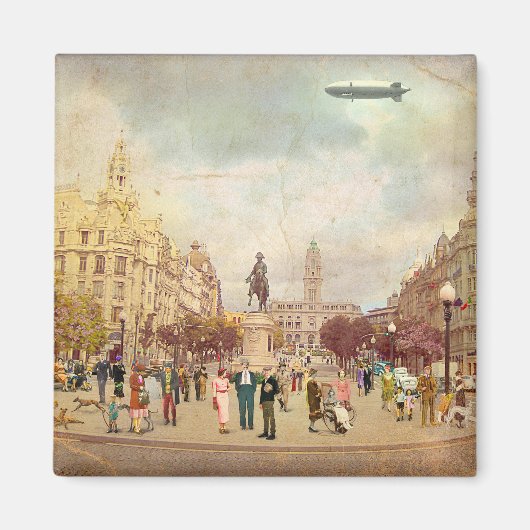 Os Aliados, Porto. 1935 Magneet (Voorkant)