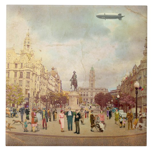 Os Aliados, Porto. 1935 Tegeltje (Voorkant)