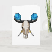 Os bij Darts met Pijl Kaart (Voorkant)