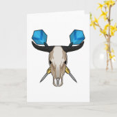 Os bij Darts met Pijl Kaart (Gele Bloem)